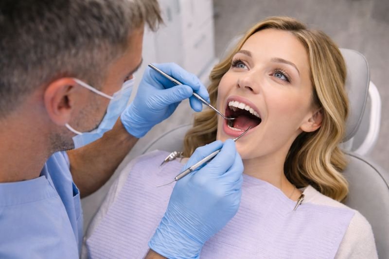 Paciente en consulta dental